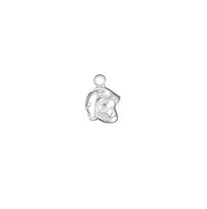 Zilver hanger/bedel brandweer Gallet helm plat - 37051