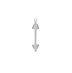 Zilver hanger/bedel Sport IJshockeyer - 3017152