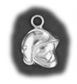 Zilver hanger/bedel brandweer Gallet-helm groot - 50328
