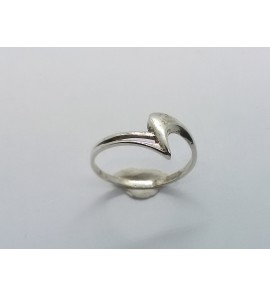 Zilver dames ring fant. v-vorm mt. 19½ - 26893
