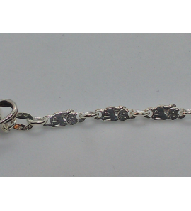 Zilver armbandje poesjes 15 cm - 3004910