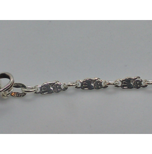 Zilver armbandje poesjes 15 cm - 3004910