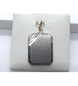 Zilver graveerplaat rechthoek 14x18 mm - 3003565