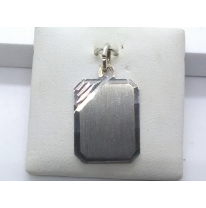 Zilver graveerplaat rechthoek 14x18 mm - 3003565