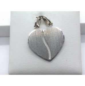 Zilver graveerplaat breekhart - 3003562