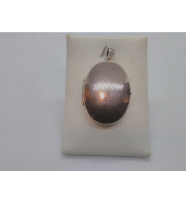 Zilver medaillon dubbel (4 foto's) glad ovaal 29 mm - 3062401