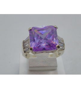 Zilver dames ring met kleur zirkonia - 3005117