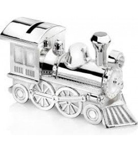 Verzilverd spaarpot Locomotief - 3004283