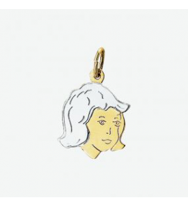 Goud kinderkopje piekhaar 18 mm meisje bicolour - 3005664
