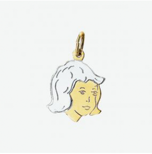 Goud kinderkopje piekhaar 18 mm meisje bicolour - 3005664