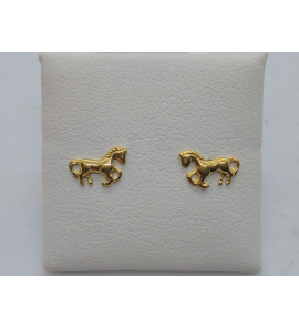 Goud oorknop paard - 3006728