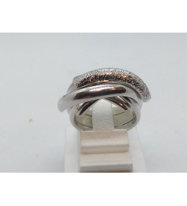 Zilver RH ring glans met gediamnte - 3121417