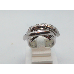 Zilver RH ring glans met gediamnte - 3121417