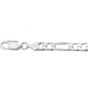 Zilver collier figaro 6.0 mm  60 cm. - 3009049