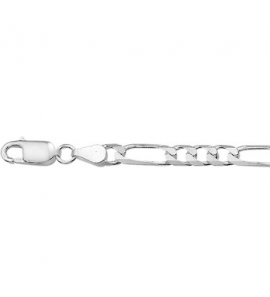 Zilveren collier figaro 5.5 mm 60 cm - 3009053
