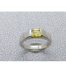 Zilver dames ring met sin. citrien mt. 17 - 3009753