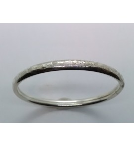 Zilver slavenband dop 5.5 mm ovaal 60 mm gravure - 3009001