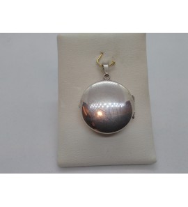 Zilver medaillon rond glad 20 mm - 3008933