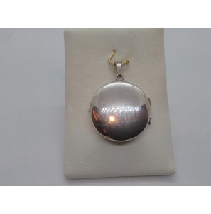 Zilver medaillon rond glad 20 mm - 3008933