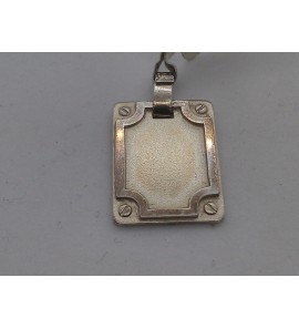 Zilver graveerplaatje rechthoek 12x16 mm - 3011565