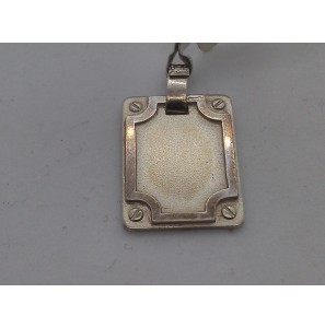 Zilver graveerplaatje rechthoek 12x16 mm - 3011565