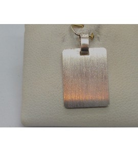 Zilver graveerplaatje rechthoek 12x16 mm - 3011566