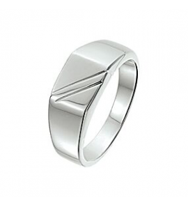 Zilver Jonges/heren ring glans/mat 17¼ - 3009871
