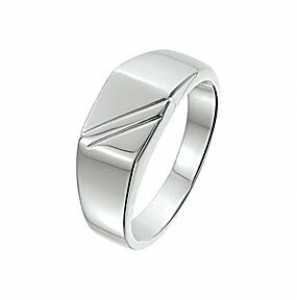 Zilver Jonges/heren ring glans/mat 17¼ - 3009871