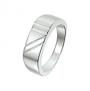 Zilver Jonges ring glans/mat 17 - 3009872