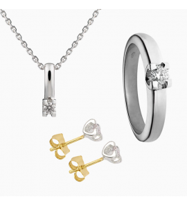 Eclat d'Elite ring (bolle scheen) met 0.05 ct. - 3081302
