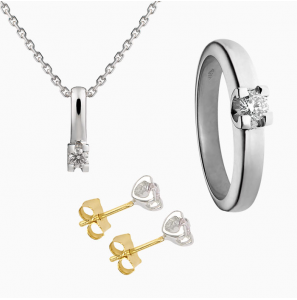 Eclat d'Elite ring (bolle scheen) met 0.05 ct. - 3081302
