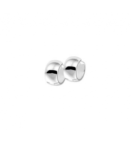Zilver klap-creolen glans 10 x 5.5 mm - 3013698