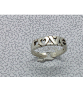 Zilver teenring "Love" - 3013415