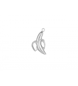 Zilver hanger/bedel banaan plat - 3060160