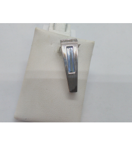 Zilver LOOK! hanger met aqua en zirkonia - 3019826