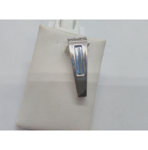 Zilver LOOK! hanger met aqua en zirkonia - 3019826