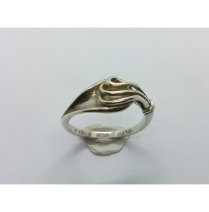 Zilver dames ring mat/glans mt. 16¾ - 3017583