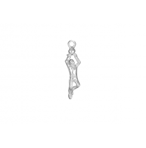 Zilver hanger/bedel Basketballer enkel - 3017153