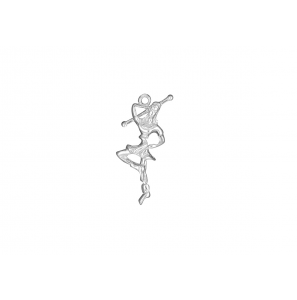 Zilver hanger/bedel Muziek Majorette meisje - 3017154