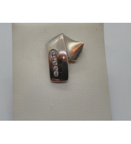 Zilver hanger mat/glans met zirkonia - 3019296