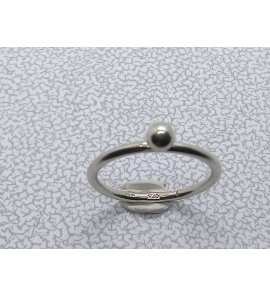 Zilver aanschuifring met bol  mt. 18 - 3019832