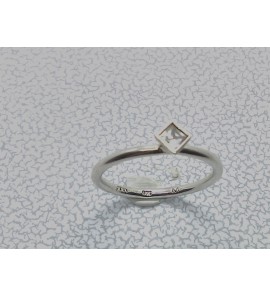 Zilver aanschuifring met vk zirlinia mt 15½ - 3019858