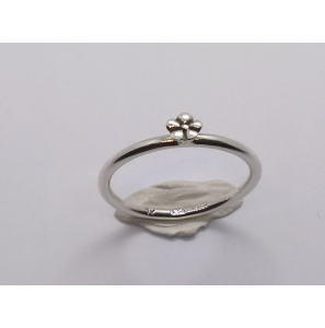 Zilver aanschuif ring bloemetje mt. 18 - 3019904