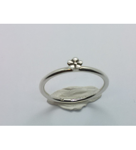 Zilver aanschuif ring bloemetje mt. 18¾ - 3019905