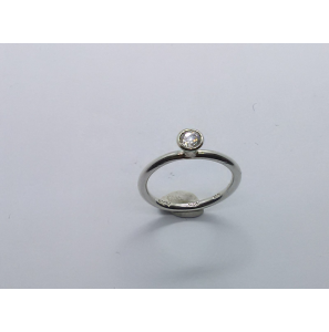 Zilver Spinning aanschuif ring met zirkonia mt. 15½ - 3019906