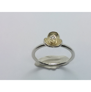 Zilver aanschuif ring bloem met zirkonia mt. 18 - 3019994