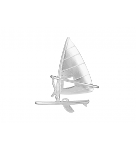 Zilver hanger/bedel Sport Surfplank+zeil - 3017618