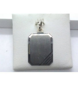 Zilver graveerplaat 14x18 mm // - 3063466