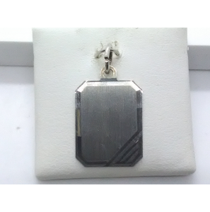 Zilver graveerplaat 14x18 mm // - 3063466