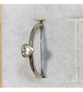 Spining dames ring silver Heart CZ 826 M - 3062239